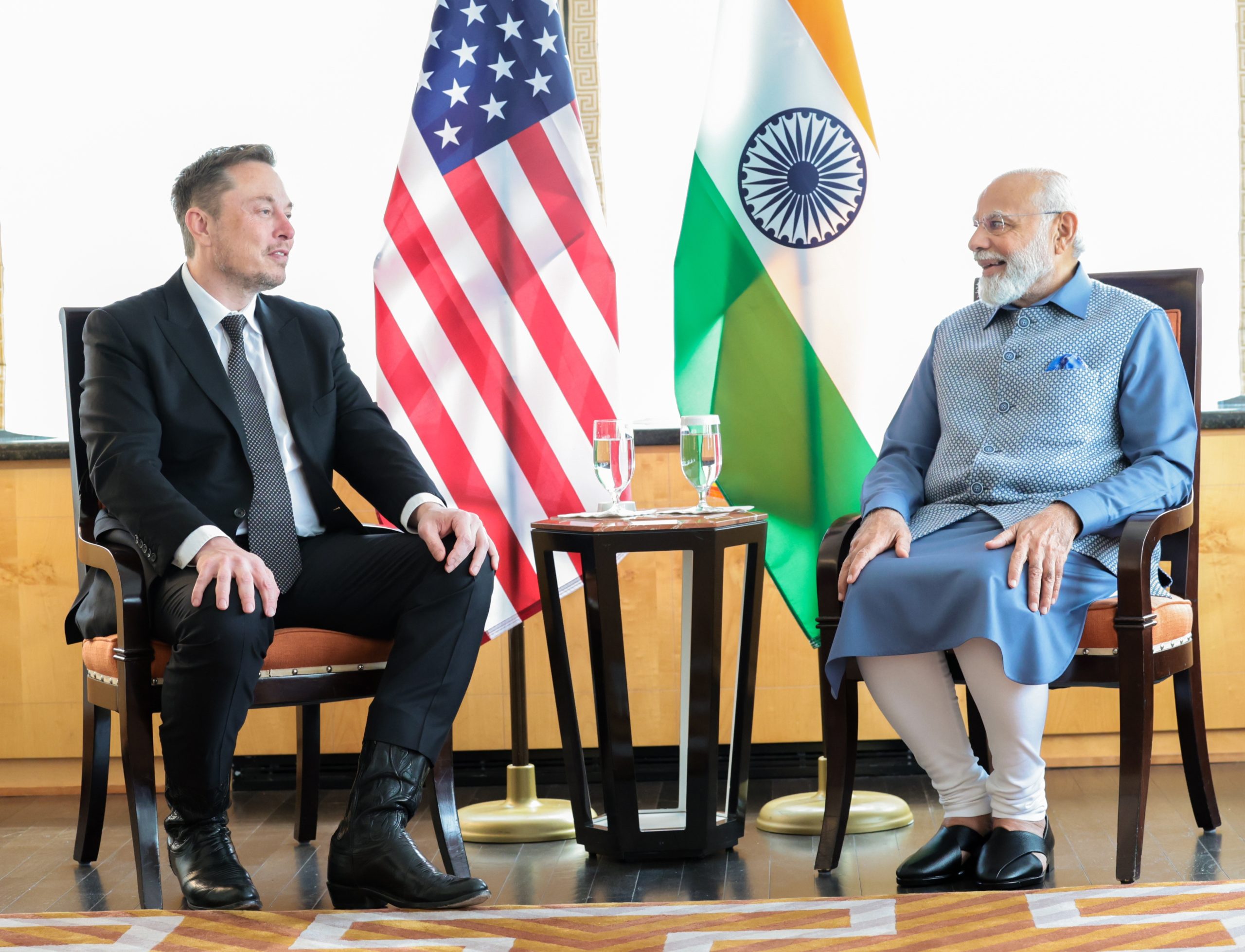 elon musk and narendra modi