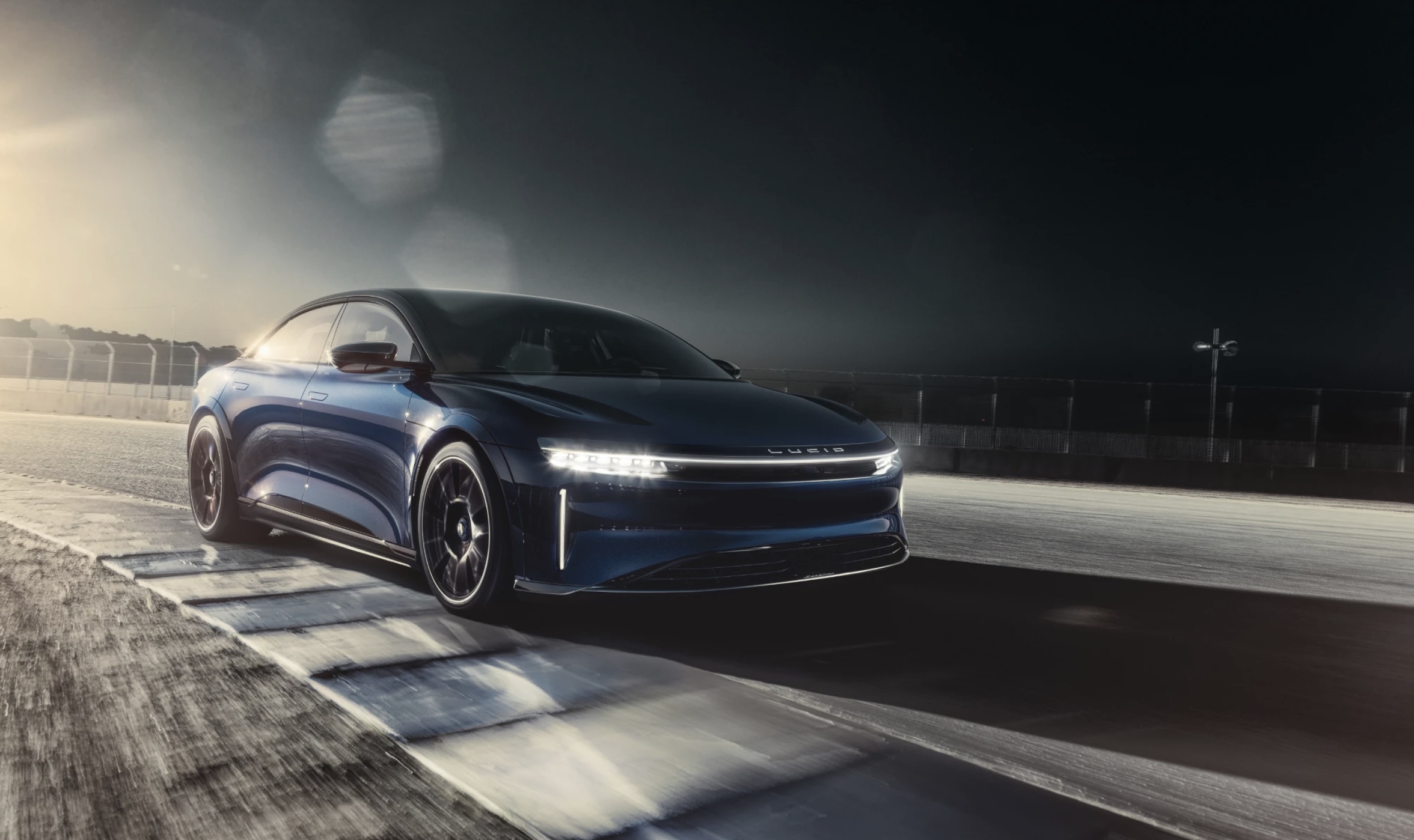 lucid air sapphire in blue