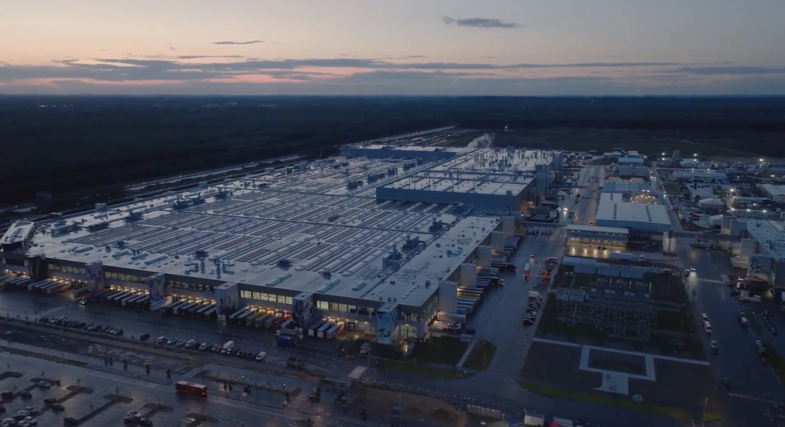 tesla giga berlin aerial view