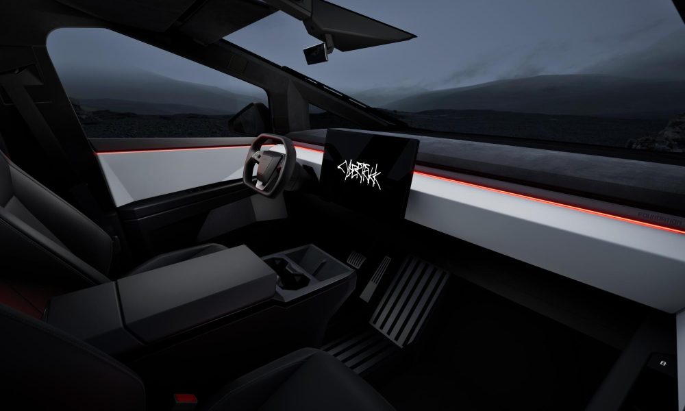 tesla cybertruck interior