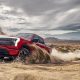 A red Ford F-150 Lightning